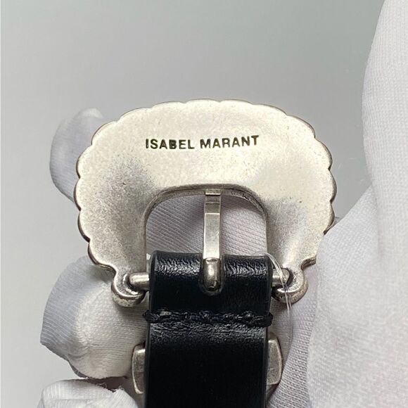 Isabel Marant Temoia Shell Buckle Leather Belt size 75/30” - Picture 9 of 11